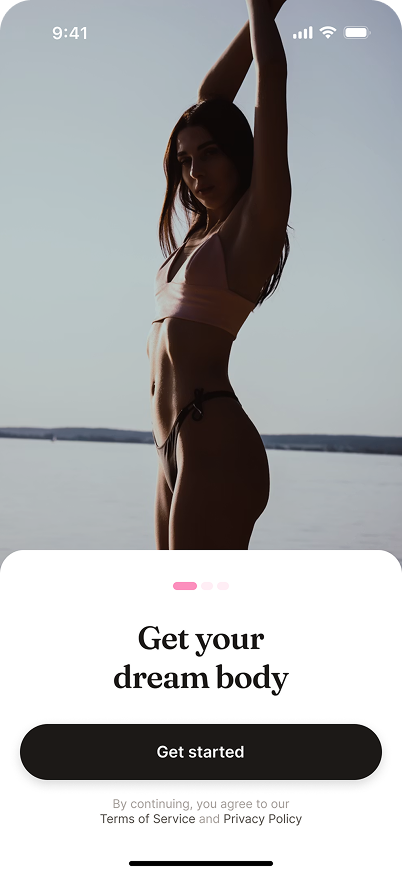 Cora's welcome screen, with a Get started button.